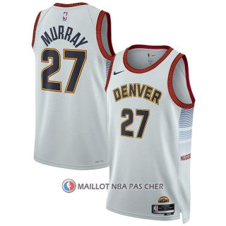 Maillot Denver Nuggets Jamal Murray NO 27 Ville 2022-23 Blanc