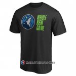 Maillot Manche Courte Minnesota Timberwolves Whole New Game Noir