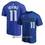 Maillot Manche Courte Dallas Mavericks Kyrie Irving Ville 2023-24 Bleu