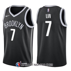 Maillot Brooklyn Nets Jeremy Lin Icon 7 2017-18 Noir