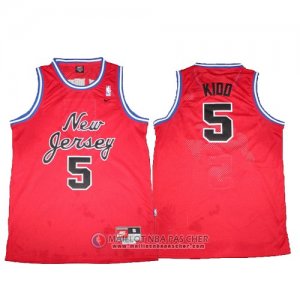 Maillot Brooklyn Nets Kidd #5 Rouge