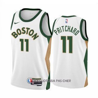 Maillot Boston Celtics Payton Pritchard NO 11 Ville 2023-24 Blanc