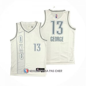 Maillot Oklahoma City Thunder Paul George NO 13 Ville 2021-22 Blanc