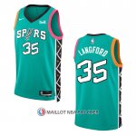 Maillot San Antonio Spurs Romeo Langford NO 35 Ville 2022-23 Vert