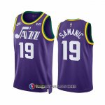 Maillot Utah Jazz Luka Samanic NO 19 Classic 2023-24 Volet