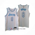 Maillot Los Angeles Lakers Kobe Bryant NO 8 Ville Authentique 2020-21 Blanc
