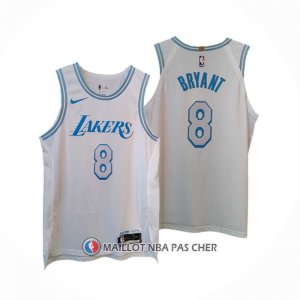 Maillot Los Angeles Lakers Kobe Bryant NO 8 Ville Authentique 2020-21 Blanc