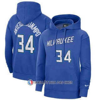 Veste a Capuche Milwaukee Bucks Giannis Antetokounmpo Ville 2020-21 Bleu