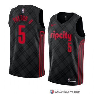 Maillot Portland Trail Blazers Gary Payton Ville 2018 Noir