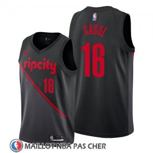 Maillot Portland Trail Blazers Pau Gasol Ville 2019 Noir