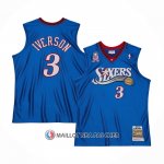 Maillot Philadelphia 76ers Allen Iverson Mitchell & Ness 2001-02 Bleu