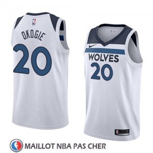 Maillot Minnesota Timberwolves Josh Okogie No 20 Association 2018 Blanc