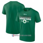 Maillot Manche Courte Boston Celtics 2024 NBA Finals Champions Blocked Shot Vert