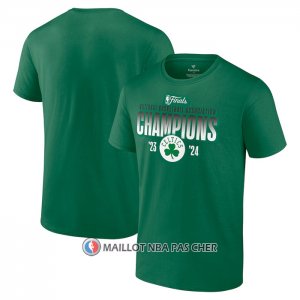 Maillot Manche Courte Boston Celtics 2024 NBA Finals Champions Blocked Shot Vert