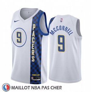 Maillot Indiana Pacers T.j. Mcconnell Ville Blanc