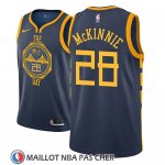 Maillot Golden State Warriors Alfonzo Mckinnie No 28 Ciudad 2018-19 Bleu