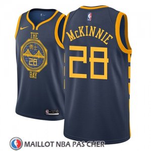 Maillot Golden State Warriors Alfonzo Mckinnie No 28 Ciudad 2018-19 Bleu