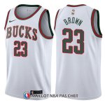 Maillot Milwaukee Bucks Sterling Brown Return To The Mecca Classic 23 2017-18 Blanc
