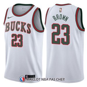 Maillot Milwaukee Bucks Sterling Brown Return To The Mecca Classic 23 2017-18 Blanc