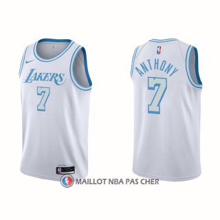 Maillot Los Angeles Lakers Carmelo Anthony NO 7 Ville 2020-21 Blanc