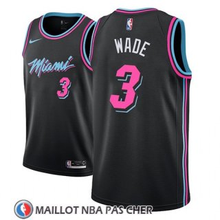Maillot Miami Heat Dwyane Wade Ciudad 2018-19 Noir