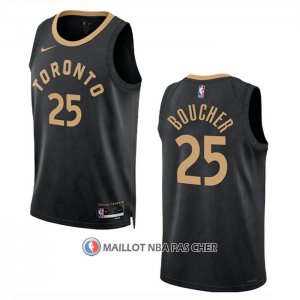 Maillot Tornto Raptors Chris Boucher NO 25 Ville 2022-23 Noir