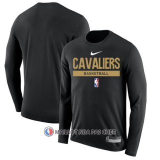 Maillot Manches Longues Cleveland Cavaliers Practice Performance 2022-23 Noir