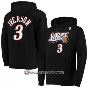 Veste a Capuche Philadelphia 76ers Allen Iverson Noir