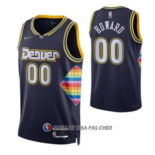 Maillot Denver Nuggets Markus Howard NO 00 Ville 2021-22 Bleu