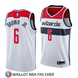 Maillot Washington Wizards Troy Brown No 6 Association 2018 Blanc