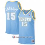Maillot Denver Nuggets Carmelo Anthony NO 15 Mitchell & Ness 2003-04 Bleu