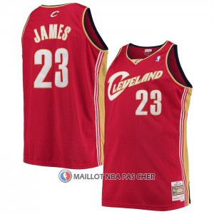 Maillot Cleveland Cavaliers LeBron James NO 23 Mitchell & Ness 2003-04 Rouge