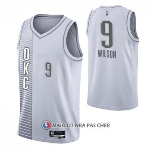 Maillot Oklahoma City Thunder D.j. Wilson NO 9 Ville 2021-22 Blanc