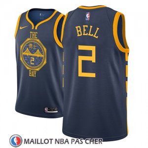 Maillot Golden State Warriors Jordan Bell No 2 Ciudad 2018-19 Bleu
