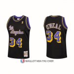 Maillot Los Angeles Lakers Shaquille O'neal NO 34 Mitchell & Ness 1996-97 Noir
