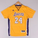 Maillot Manche Courte Lakers Bryant 24 Jaune