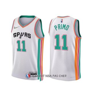 Maillot San Antonio Spurs Joshua Primo NO 11 Ville 2021-22 Blanc