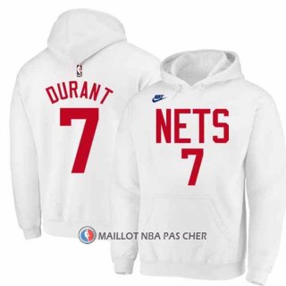 Veste a Capuche Brooklyn Nets Kevin Durant Classic 2022-23 Blanc