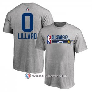Maillot Manche Courte All Star 2024 Damian Lillard Gris