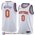 Maillot New York Knicks Emmanuel Mudiay No 0 Association 2018 Blanc