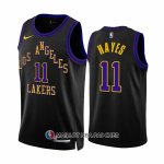 Maillot Los Angeles Lakers Jaxson Hayes NO 11 Ville 2023-24 Noir