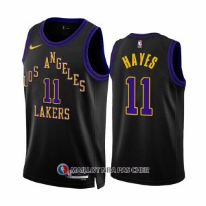 Maillot Los Angeles Lakers Jaxson Hayes NO 11 Ville 2023-24 Noir