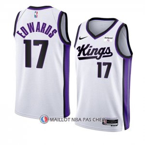 Maillot Sacramento Kings Kessler Edwards NO 17 Association 2023-24 Blanc