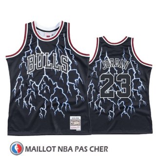 Maillot Lightning Chicago Bulls Michael Jordan Noir