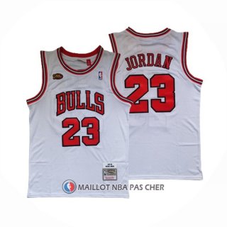 Maillot Chicago Bulls Michael Jordan NO 23 Mitchell & Ness 1998 NBA Finals Blanc