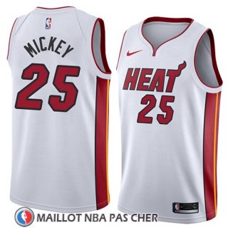 Maillot Miami Heat Jordan Mickey No 25 Association 2018 Blanc