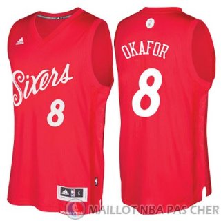 Maillot Okafor Philadelphia 76ers Noel #8 Rouge