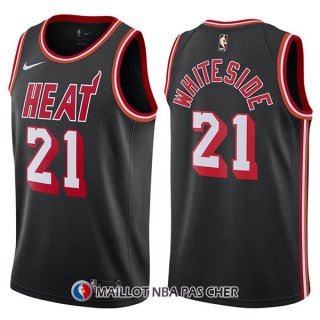Maillot Miami Heat Hassan 2017-18 Blancside Classic 21 2017-18 Noir