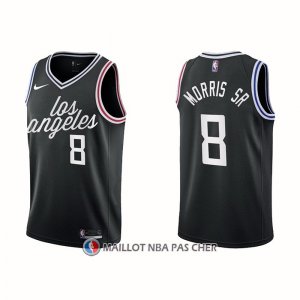 Maillot Los Angeles Clippers Marcus Morris Sr. NO 8 Ville 2022-23 Noir