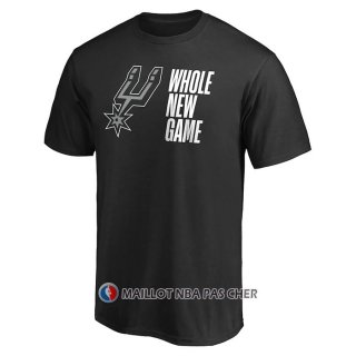 Maillot Manche Courte San Antonio Spurs Whole New Game Noir